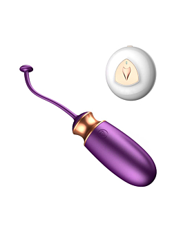 B-Series Fox Vibrating Silicone Love EGG jajko wibracyjne z pilotem Purple