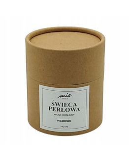 Miabox Świeca perłowa 140 ml  wosk roślinny, niebieski