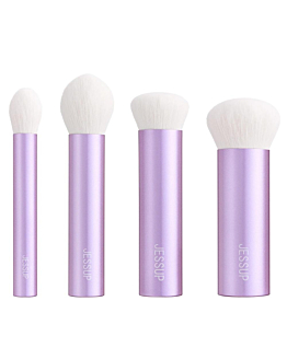 JESSUP Luxury Purple Kabuki Face Brush zestaw pędzli do makijażu T517 4szt.