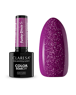 Claresa Soak Off UV/LED Funky Disco lakier hybrydowy 5, 5g