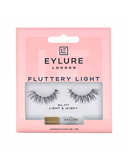 Eylure Fluttery Light Lashes sztuczne rzęsy z klejem efekt wypełnienia No. 117