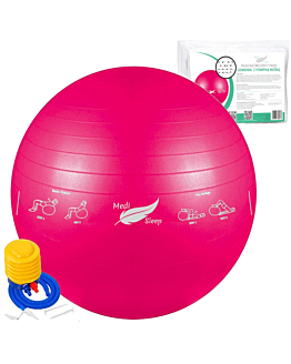 Medi Sleep piłka rehabilitacyjna gimnastyczna do ćwiczeń trening fitness z pompką 65 cm