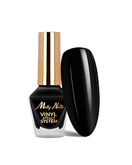MollyNails Color Lacquer Vinyl Effect System STEP 2 Klasyczny Lakier Black 10 ml