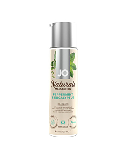 Naturalny Olejek Do Masażu O Zapachu Mięty I Eukaliptusa Naturals Massage Oil Peppermint & Eucalyptus 120 Ml System JO