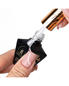 MollyNails Extra Top No Wipe Lśniący Elastyczny Top Hybrydowy Clear 10 g