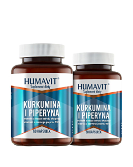 Humavit Kurkumina i piperyna, 2x60 kapsułek