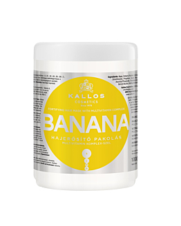 Kallos KJMN Banana Fortifying Hair Mask wzmacniająca maska do włosów z kompleksem multiwitaminowym, 1000ml