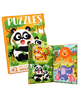 Habarri Duże puzzle magnetyczne Zwierzęta, Poziom 1