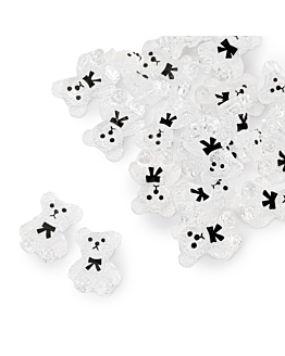 MollyNails Ozdoby Do Paznokci Misie 3D Clear 20 szt
