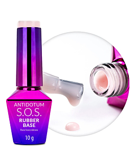MollyNails S.O.S Antidotum Baza Kauczukowa Elastyczna Powder Pink 10 g