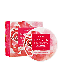 Petitfee Pink Vita Brightening EYE Mask, Wielofunkcyjne płatki rozjaśniające pod oczy, 60szt