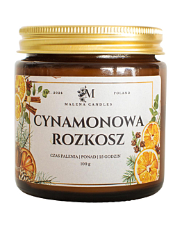 Malena Candles Cynamonowa Rozkosz świeca sojowa zapachowa 120 ml