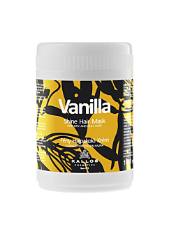 Kallos Vanilla Shine Hair Mask nabłyszczająca maska do włosów suchych i matowych, 1000ml