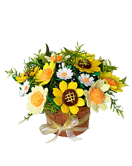 Habarri Kwiaty w koszyku - flower box DIY - Słoneczniki pełne