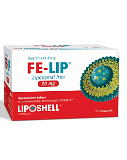 Fe-Lip Liposomal Iron 20 mg, Suplement diety z żelazem, Saszetki