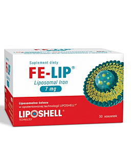 Fe-Lip Liposomal Iron 7 mg, Suplement diety z żelazem, Saszetki