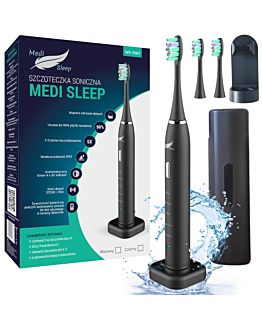 Medi Sleep szczoteczka soniczna do zębów + etui + uchwyt + 37 tys drgań