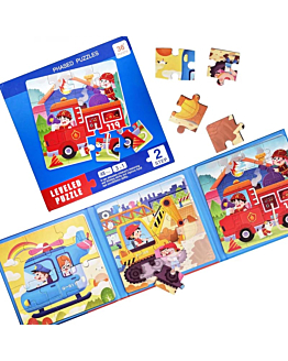 Habarri Puzzle magnetyczne Samolot, Koparka, Straż, Poziom 2