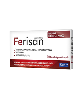 Ferisan, Suplement diety z żelazem i witaminami, Tabletki