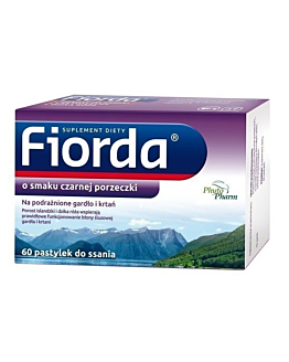 Fiorda, Pastylki do ssania, Smak czarnej porzeczki