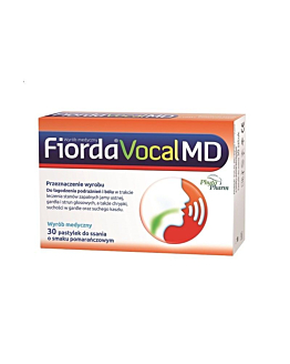 Fiorda Vocal Md, Smak pomarańczowy, Pastylki do ssania