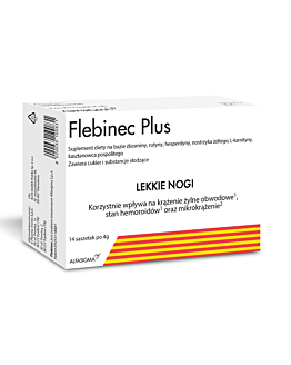 Flebinec Plus Preparat wspomagający krążenie żylne Proszek w saszetkach, 14 szt.