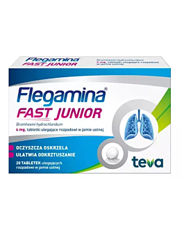 Flegamina Fast Junior 4 mg tabletki ulegające rozpadowi w jamie ustnej