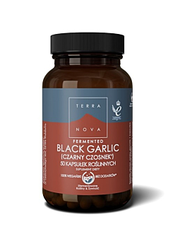 Terranova Fermented Black Garlic, Suplement diety na odporność z fermentowanym czosnkiem, Kapsułki