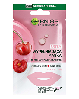 Garnier Skin Naturals Maska na tkaninie Wypełniająca usta z Ekstraktem z Wiśni