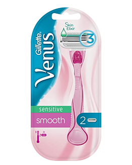 Gillette Venus Smooth Sensitive Pink Maszynka do Golenia+2 Wkłady