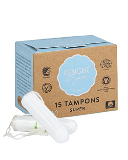 Ginger Organic Tampony Bez Aplikatora Super