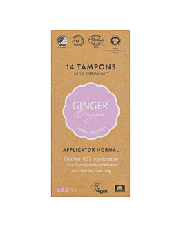 GingerOrganic Tampony z aplikatorem Normal, 14 szt.