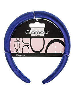Glamour Opaska Satynowa Niebieska 
