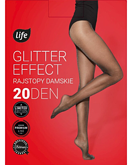 Life Rajstopy damskie z lurexem rozm. 4 nero/silver