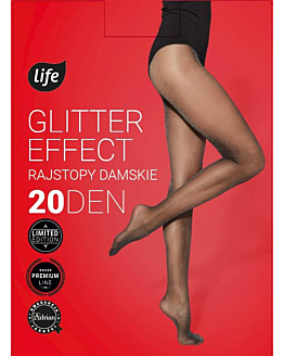 Life Rajstopy damskie z lurexem rozm. 2 nero/silver