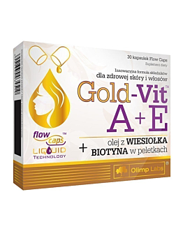 Olimp Gold-Vit A+E, Suplement diety wspomagający sk&oacute;rę i włosy, Kapsułki