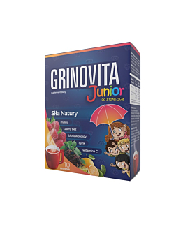 Grinovita Junior, Wsparcie odporności dla dzieci od 3. roku życia, Proszek do rozpuszczenia