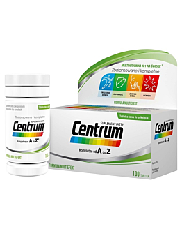 Centrum Kompletne od A do Z, Zestaw witamin i minerałów, 100 tabletek