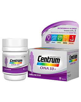 Centrum Ona 50+, Zestaw witamin i minerałów, Tabletki