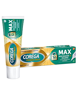Corega Max Mocowanie + Osłona, Smak miętowy, Krem mocujący do protez
