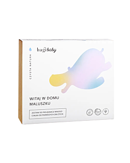 Hagi Zestaw Witaj w domu maluszku (oliwka 150ml + żel 250ml + krem 50 ml + krem 50 ml + mydło 100 g)