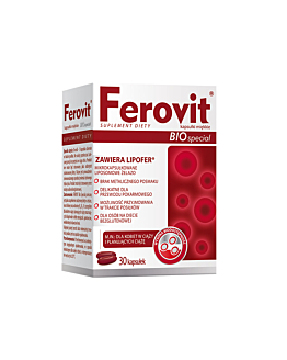 Ferovit Bio Special, Suplement diety z żelazem i witaminami, Kapsułki miękkie