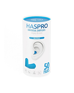 Haspro Tube, Stopery do uszu piankowe, Kolor niebieski