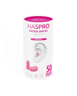 Haspro Tube, Stopery do uszu piankowe, Kolor r&oacute;żowy