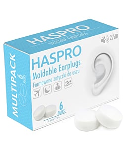 Haspro Moldable, Zatyczki do uszu formowane, Transparentne