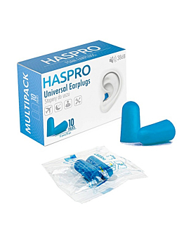 Haspro Multi Stopery do uszu piankowe, Kolor niebieski
