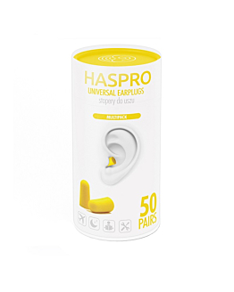 Haspro Tube, Stopery do uszu piankowe, Kolor żółty