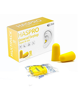 Haspro Multi Stopery do uszu piankowe, Kolor żółty