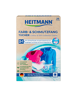 Heitmann Salviette acchiappacolore e sporco, 20 pezzi.