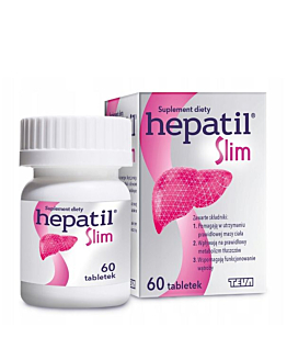 Hepatil Slim 600 mg, Preparat wspomagający pracę wątroby, Tabletki